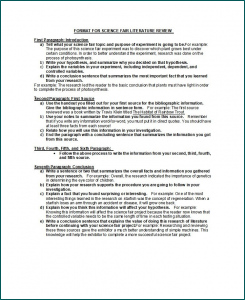 Literature Review Layout Example