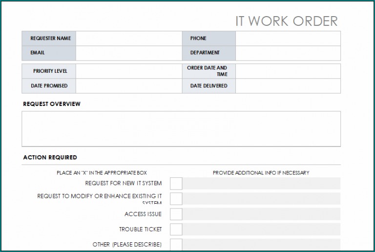 Maintenance Work Order Form Bogiolo