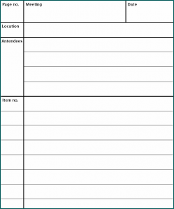 》Free Printable Meeting Notes Template