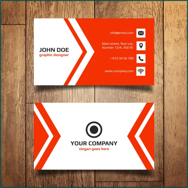 Name Card Template Example