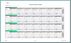 》Free Printable Nursing Schedule Template