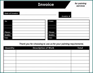 Painter Receipt Template