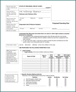 Parenting Schedule Template Sample