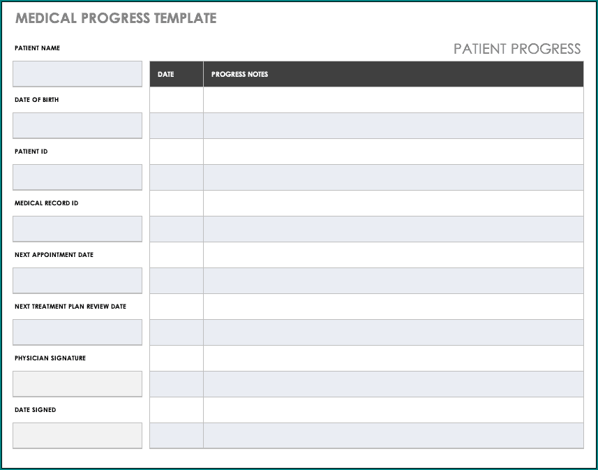 Personal Medical Health Record Sheet Template Sample