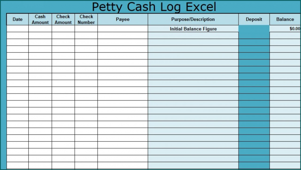 》Free Printable Petty Cash Template Excel