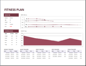 Printable Fitness Planner Template Sample