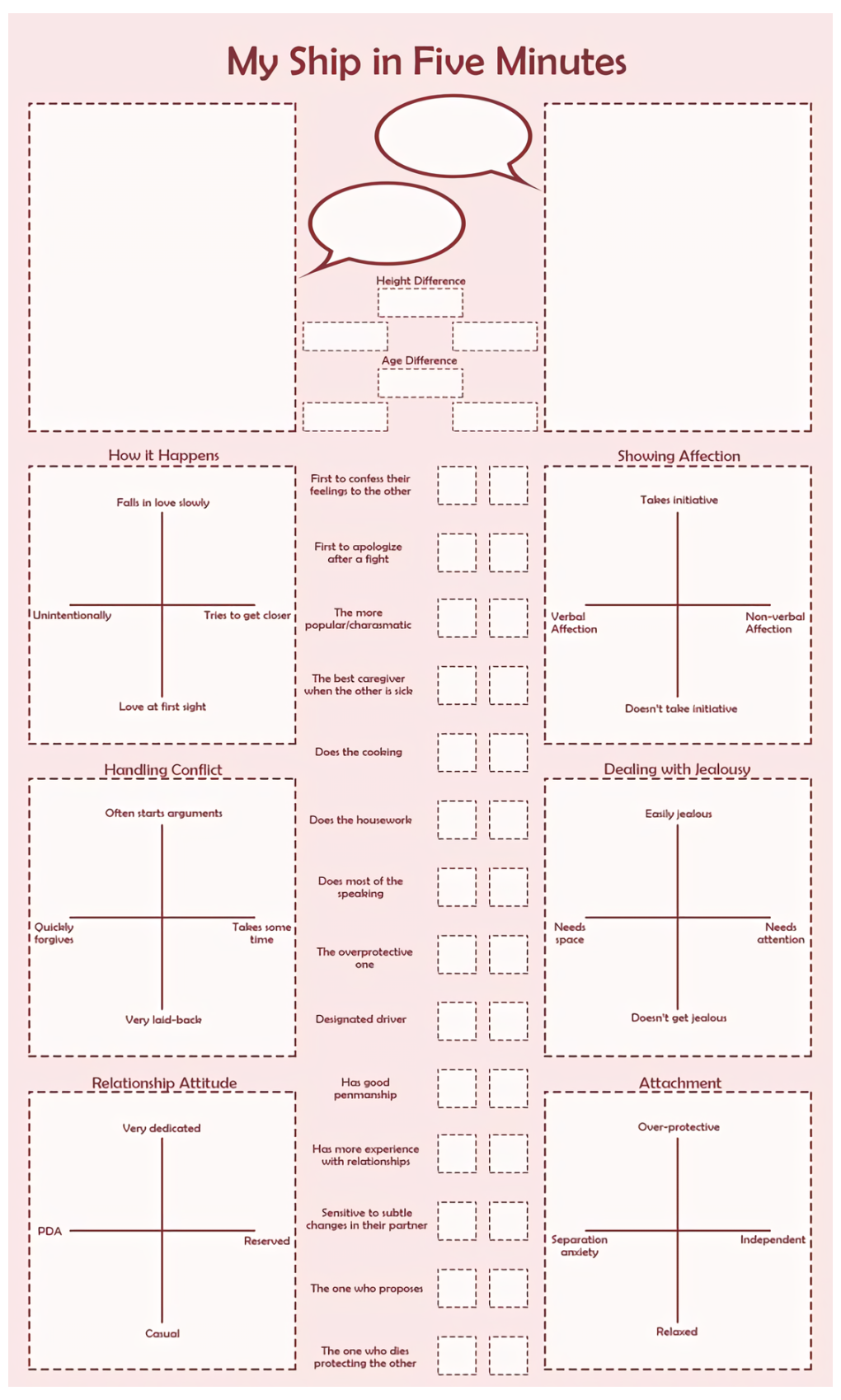 Printable Ship Chart Template