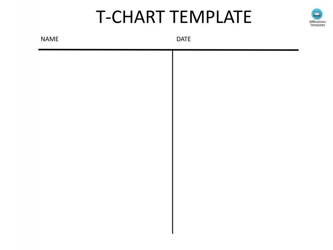 Printable T Chart Template Example