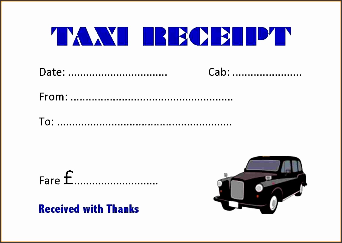 Blank Taxi Receipt Template aeuk New blank taxi receipt template template sample