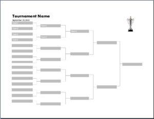 Printable Tournament Chart Template Sample