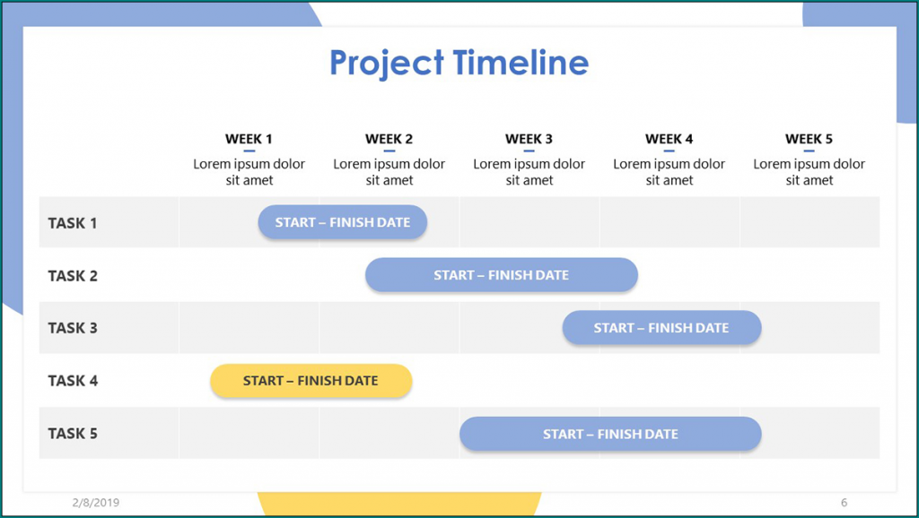 》Free Printable Project Timeline Template Word