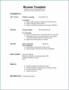 resume templates in word document
