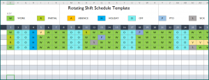 Rotating Shift Schedule Template