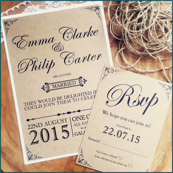 》Free Printable Rustic Wedding Invitation Template