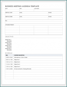 》Free Printable Agenda Template Word