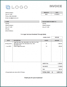 Sample of Billing Invoice Template