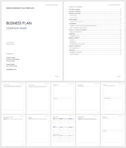 Sample of Business Planner Template