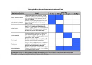 Sample of Communication Planner Template