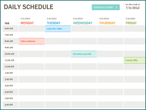 》Free Printable Day Schedule Template