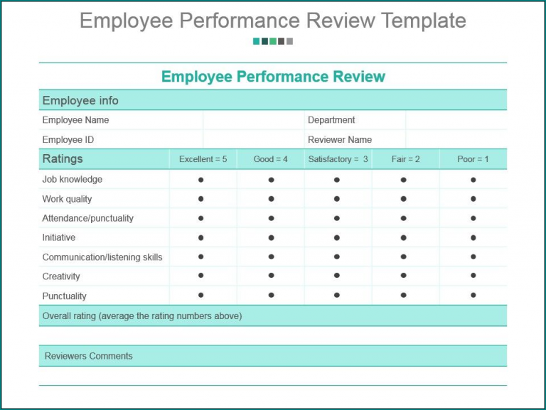 》Free Printable Employee Performance Evaluation Template