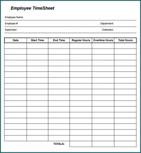 》Free Printable Employee Time Sheet Form