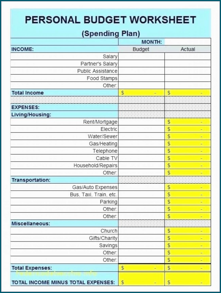 》free Printable Financial Budget Template