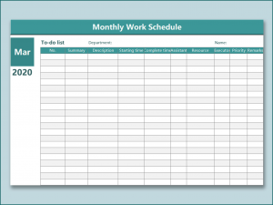 》Free Printable Monthly Employee Schedule Template Excel