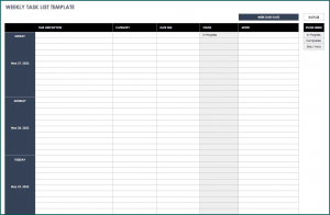 Sample of Project task List Template Excel | Bogiolo