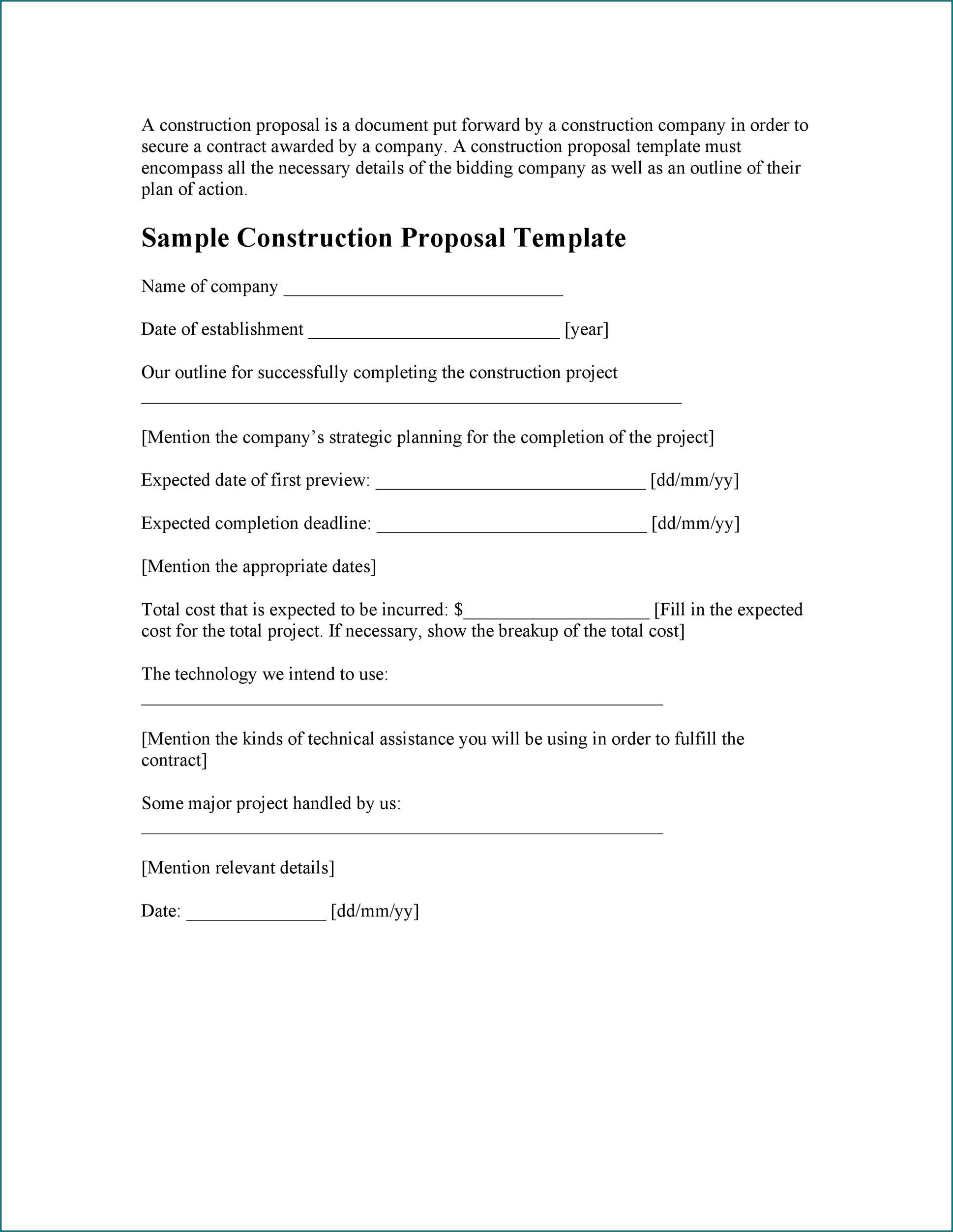 Sample of Proposal Letter