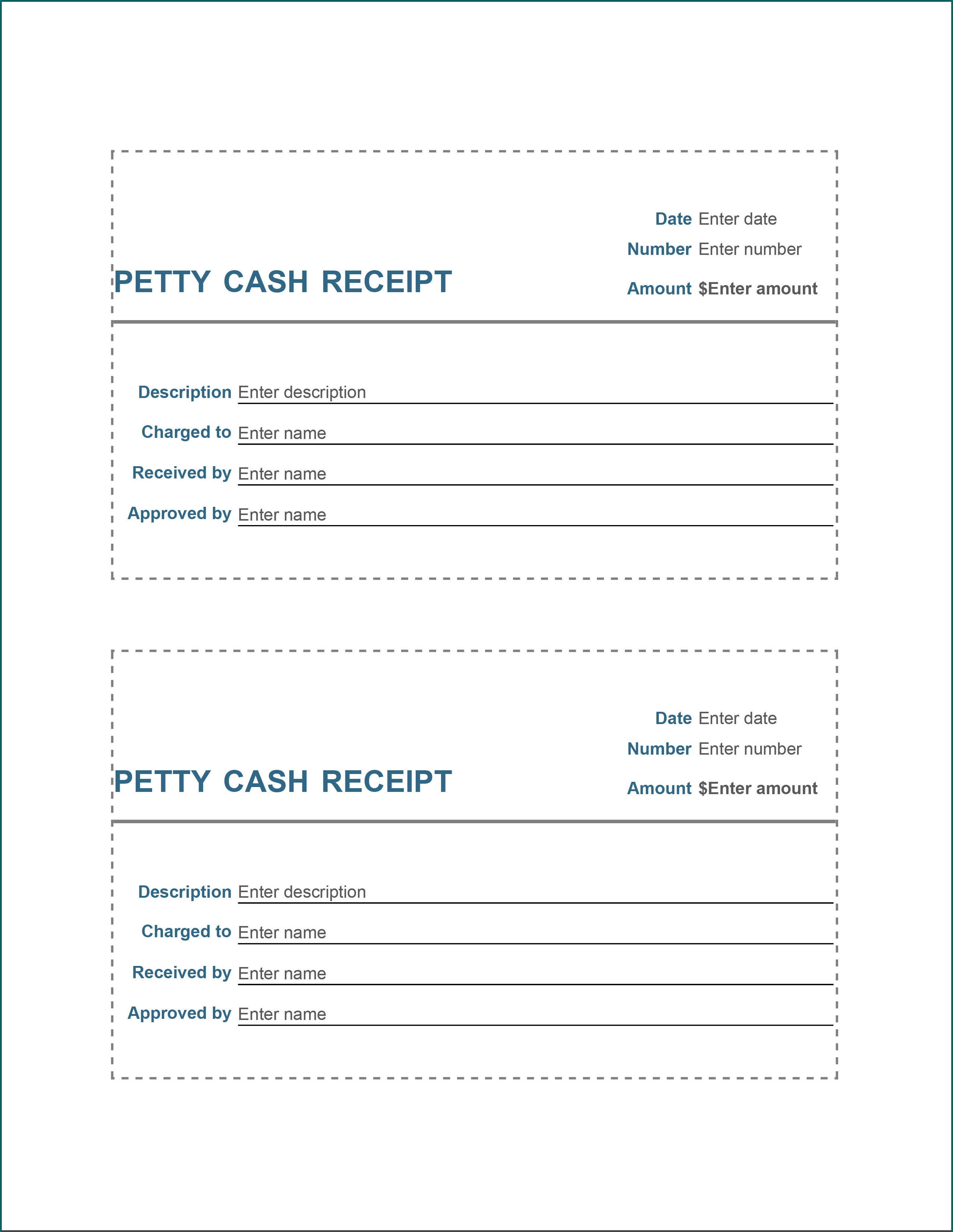Sample of Receipt Template Word