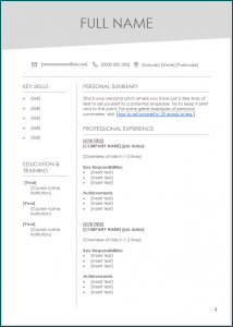 Sample of Sample Resume Format