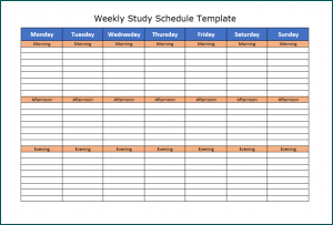 Sample of Schedule Template Word | Bogiolo