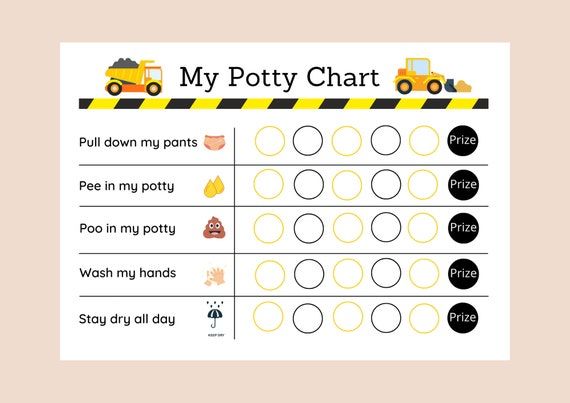 Sample of Toilet Training Reward Chart Template