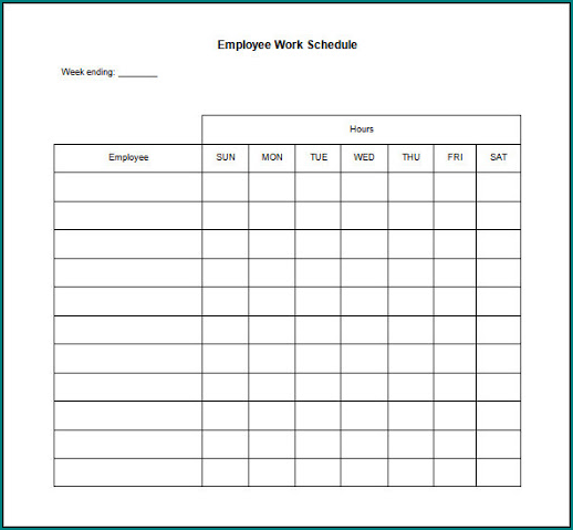  Free Printable Weekly Employee Schedule Template Excel Bogiolo