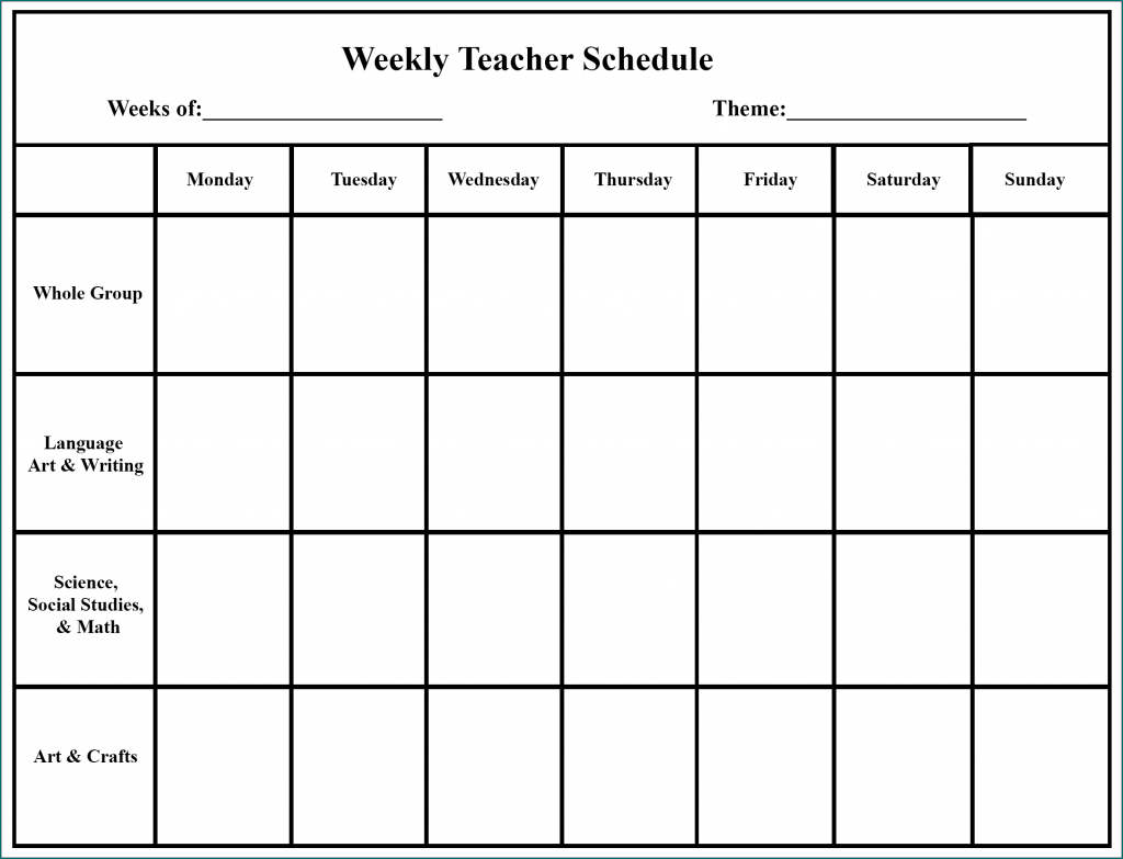 》Free Printable Schedule Template For Teachers