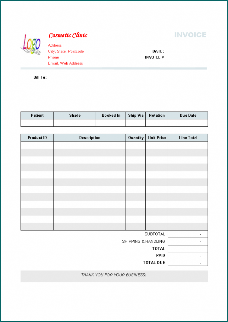 free printable simple invoice template word bogiolo