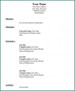 Simple Resume Template Example | Bogiolo