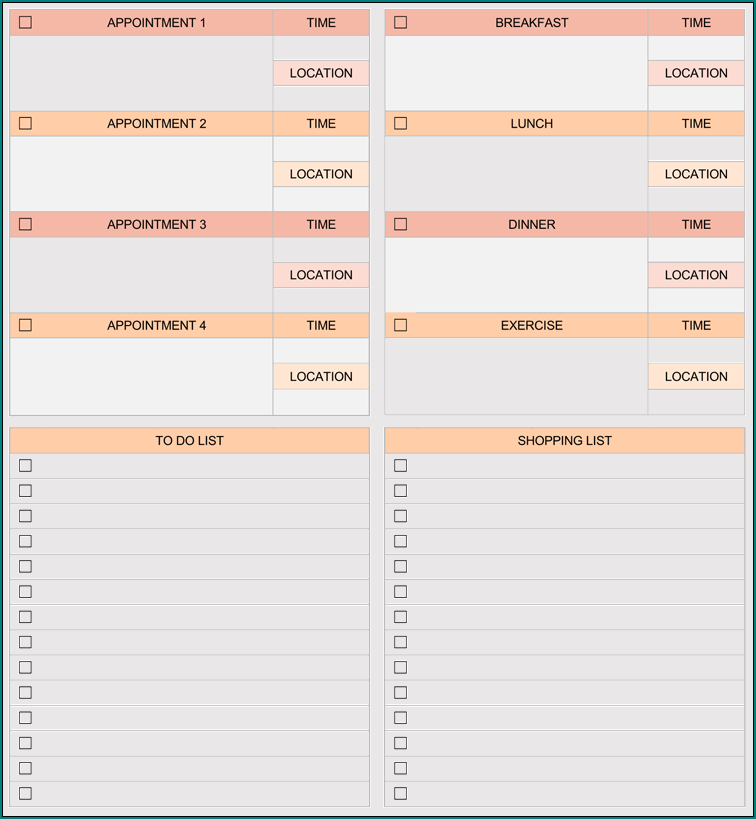 To Do List Template Excel Example