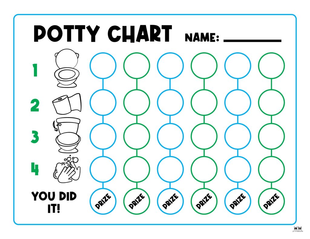 Toilet Training Reward Chart Template Example