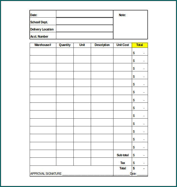 Warehouse Inventory List Template Example