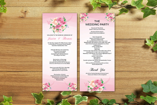 Wedding Party Brochure Template Sample