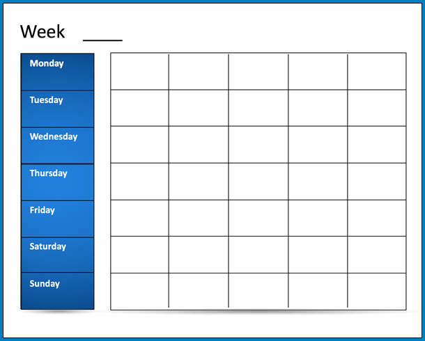 Weekly Calendar Template Sample