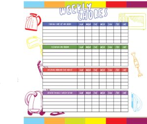 Weekly Chore Chart Template Sample