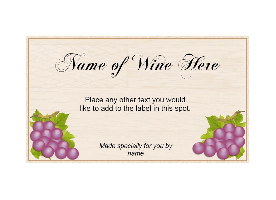 Wine Label Template