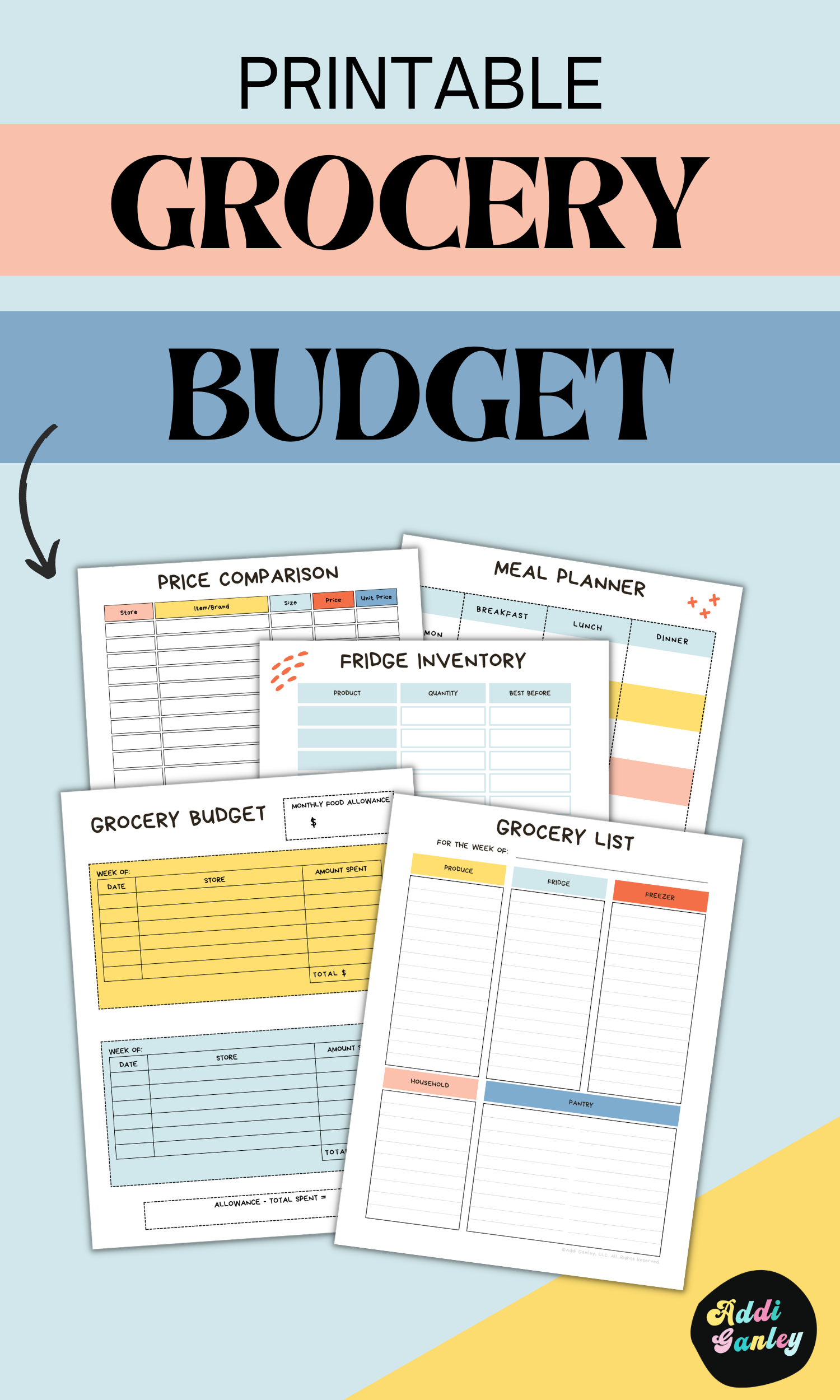 sample grocery budget template