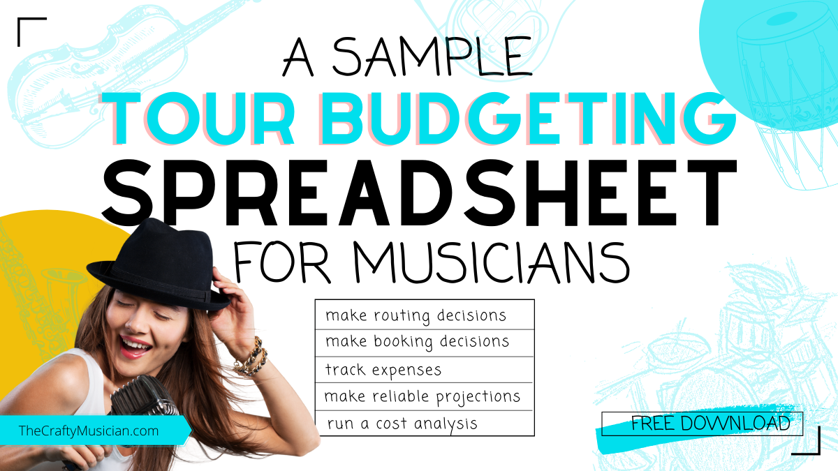 sample music artist budget template