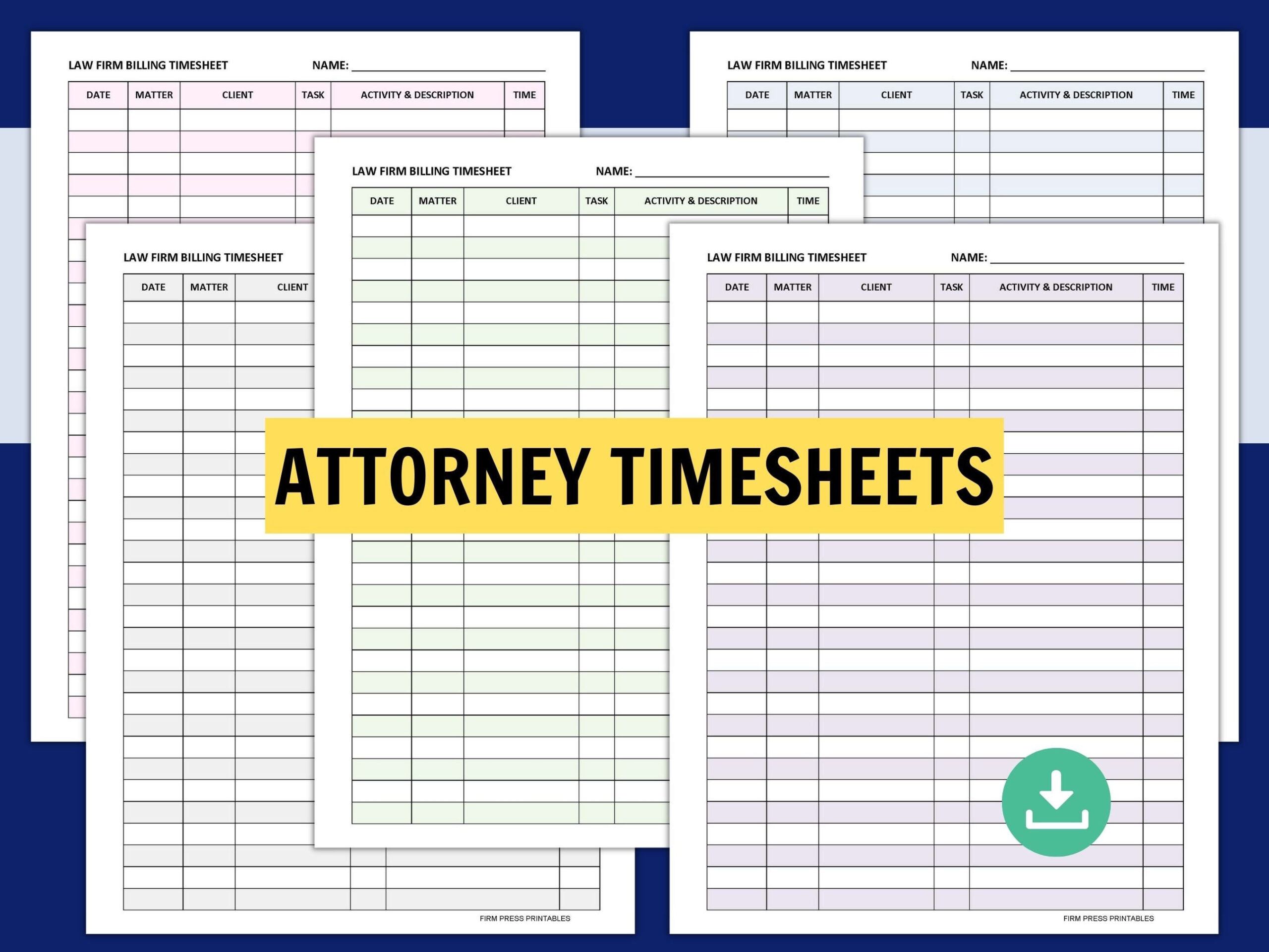 sample attorney timesheet template