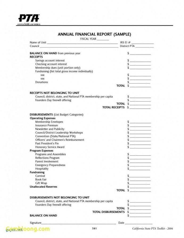 sample booster club budget template