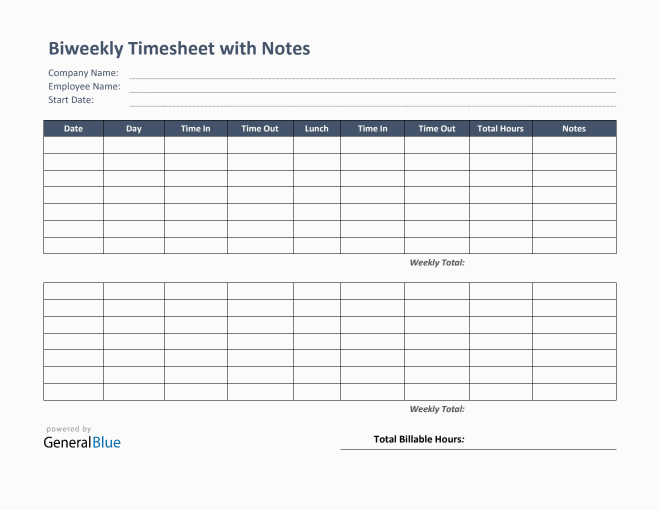 sample bi-monthly timesheet template