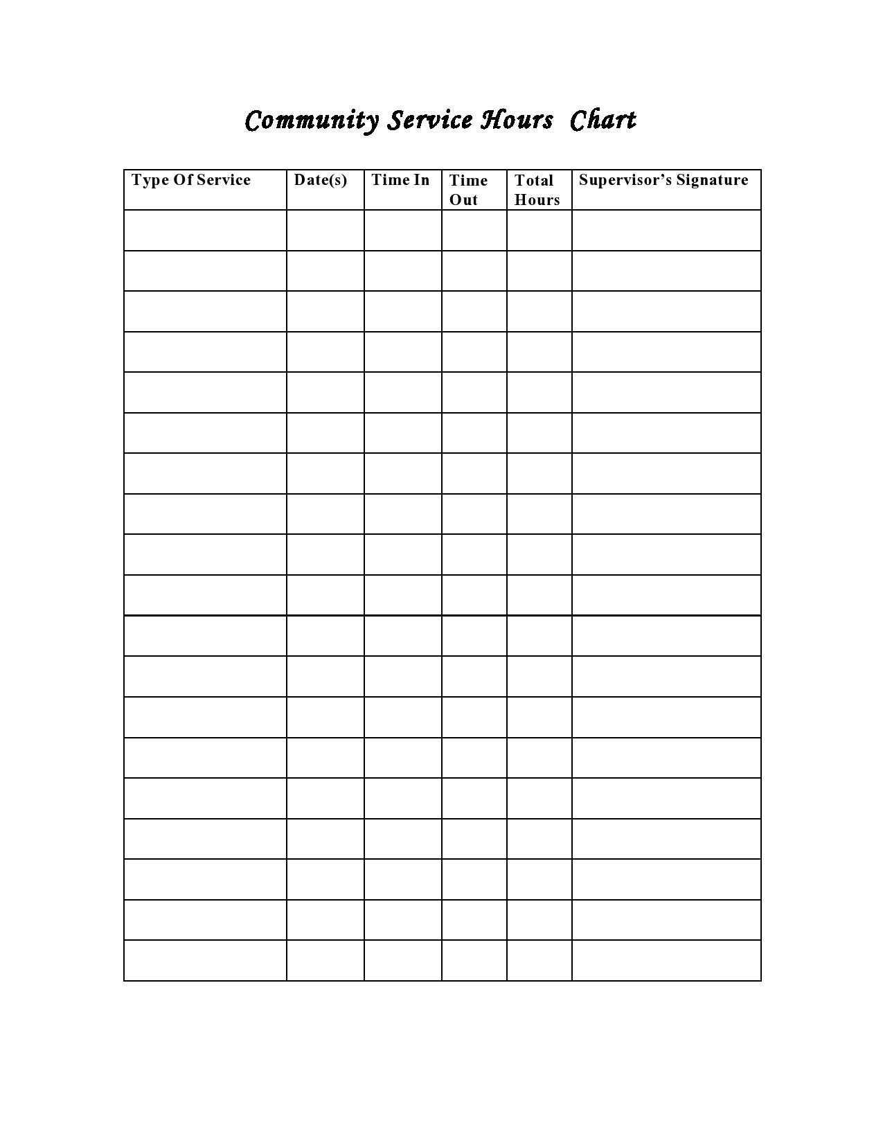 sample volunteer timesheet template